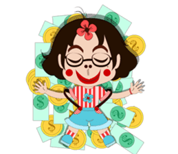 silly girl sticker #7155681
