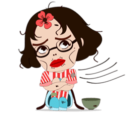 silly girl sticker #7155682