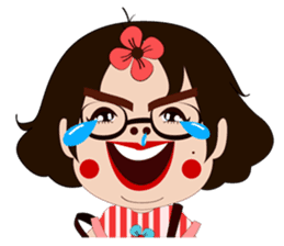 silly girl sticker #7155683