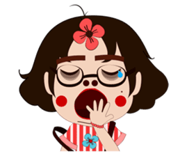 silly girl sticker #7155684