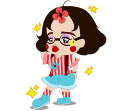 silly girl sticker #7155685