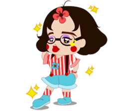 silly girl sticker #7155685