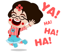 silly girl sticker #7155687