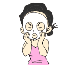 around thirty Female employee Stamp 2 sticker #7155867