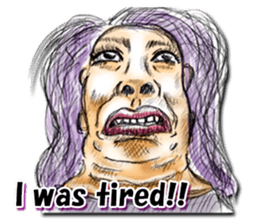 Strange face all stars (English) sticker #7156409