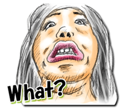 Strange face all stars (English) sticker #7156411