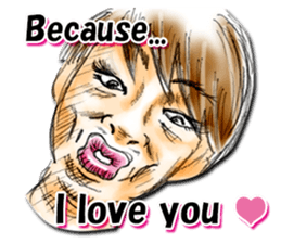 Strange face all stars (English) sticker #7156412