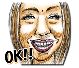 Strange face all stars (English) sticker #7156413