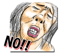 Strange face all stars (English) sticker #7156414