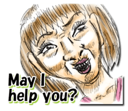 Strange face all stars (English) sticker #7156415