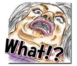 Strange face all stars (English) sticker #7156418