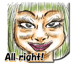 Strange face all stars (English) sticker #7156419