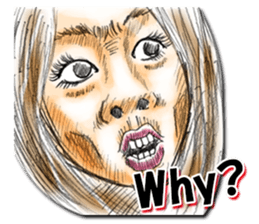 Strange face all stars (English) sticker #7156420