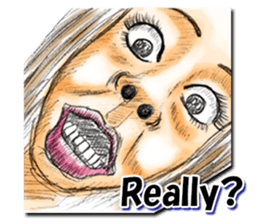 Strange face all stars (English) sticker #7156421