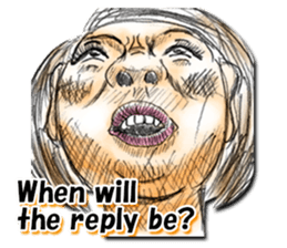 Strange face all stars (English) sticker #7156423