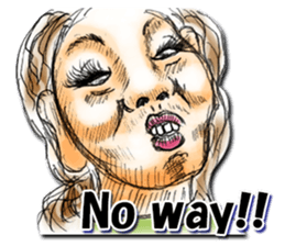 Strange face all stars (English) sticker #7156425