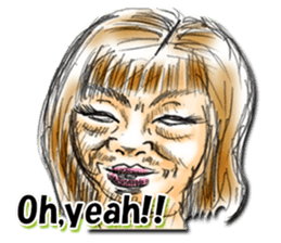 Strange face all stars (English) sticker #7156426