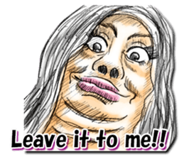 Strange face all stars (English) sticker #7156429