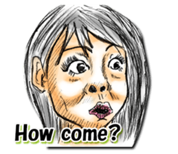 Strange face all stars (English) sticker #7156431