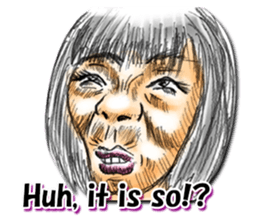 Strange face all stars (English) sticker #7156434