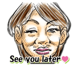 Strange face all stars (English) sticker #7156436