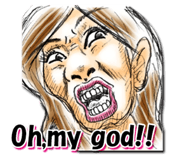 Strange face all stars (English) sticker #7156437