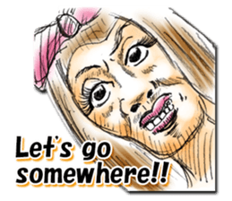 Strange face all stars (English) sticker #7156438