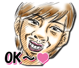 Strange face all stars (English) sticker #7156441