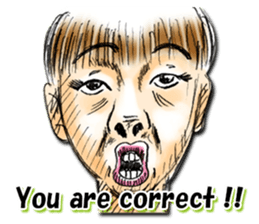 Strange face all stars (English) sticker #7156442