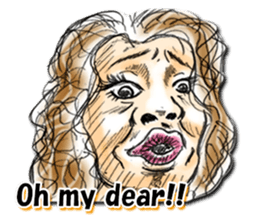 Strange face all stars (English) sticker #7156443