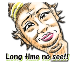 Strange face all stars (English) sticker #7156446