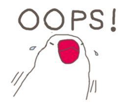 White bird(English) sticker #7156493