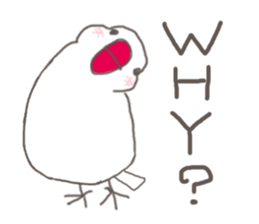 White bird(English) sticker #7156494