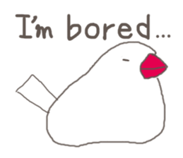 White bird(English) sticker #7156500