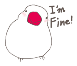 White bird(English) sticker #7156503