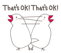 White bird(English) sticker #7156506