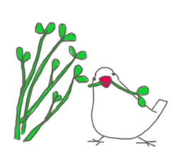 White bird(English) sticker #7156510