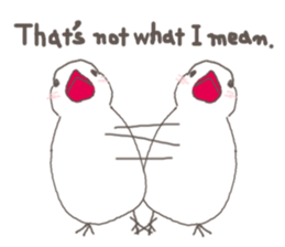 White bird(English) sticker #7156512