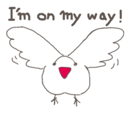 White bird(English) sticker #7156516