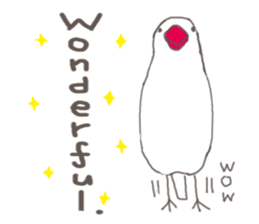 White bird(English) sticker #7156520