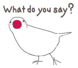 White bird(English) sticker #7156524