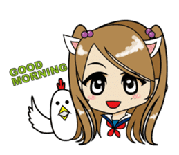 Kawaii girls collection sticker #7158018