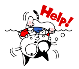 Communication of the cat / Summer sticker #7158768