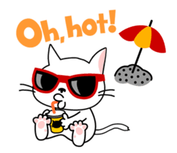 Communication of the cat / Summer sticker #7158769