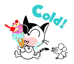 Communication of the cat / Summer sticker #7158773