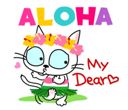 Communication of the cat / Summer sticker #7158794