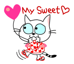 Communication of the cat / Summer sticker #7158796