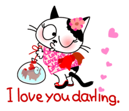 Communication of the cat / Summer sticker #7158798