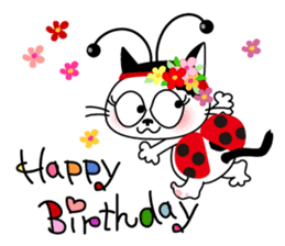 Communication of the cat / Summer sticker #7158803