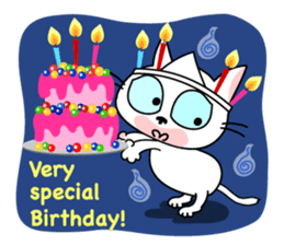 Communication of the cat / Summer sticker #7158805